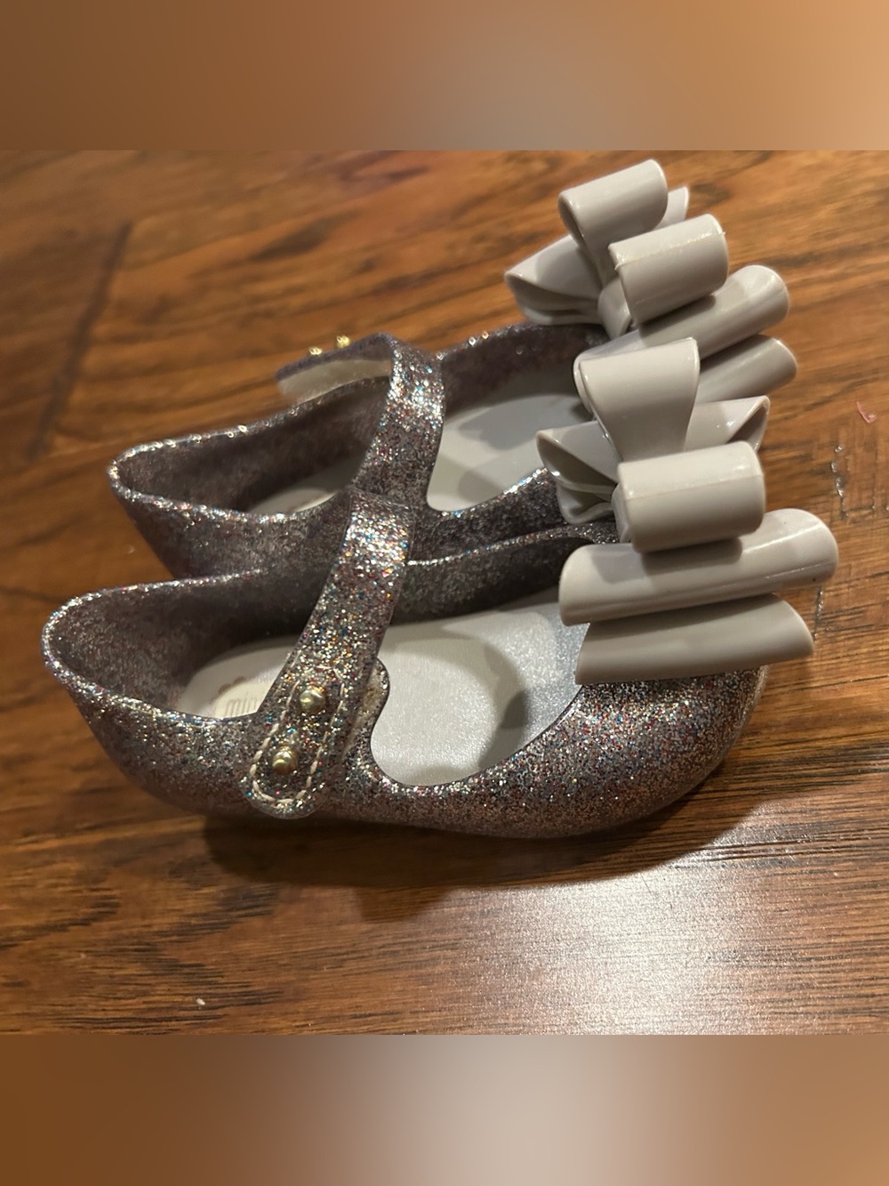 Mini Melissa Ultragirl Sweet III Mary Jane  size 3 glitter jelly shoe
